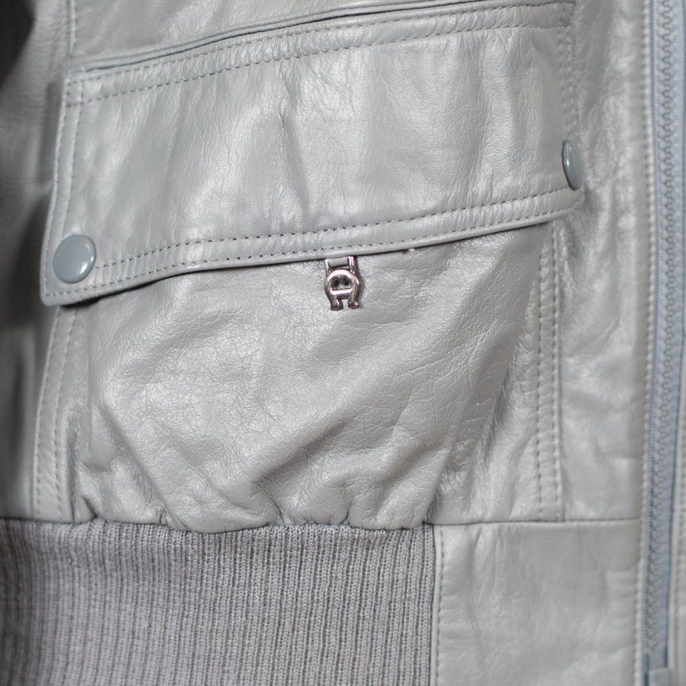 Etienne Aigner Leather Bomber Jacket Vintage - Picture 3 of 7